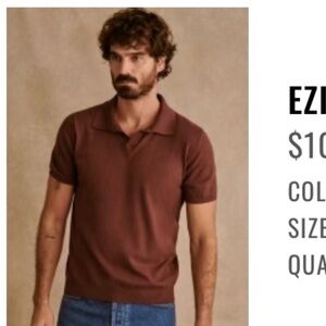 octobre Ezio Polo Chiné Rust - Size XL